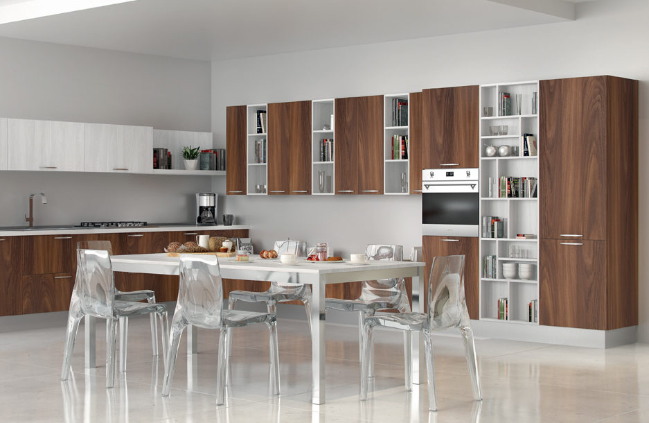 composizione quattro cucina moderna collezione kreativa sanasi cucine dubai san pancrazio salentino lecce brindisi