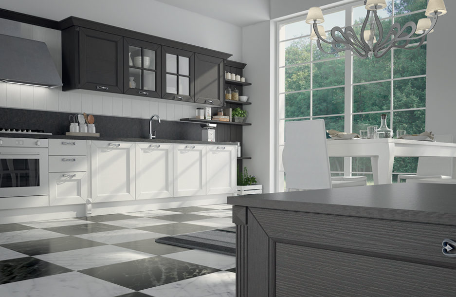 sanasi cucine collezione divina cucina contemporanea frassino laccato carbonio san pancrazio salentino brindisi dubai lecce