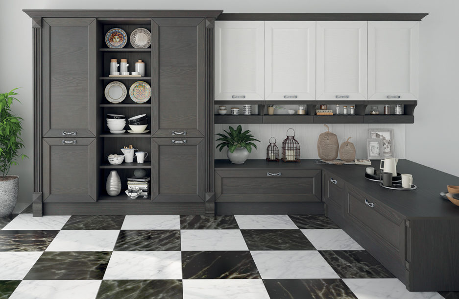 sanasi cucine collezione divina cucina contemporanea frassino laccato carbonio san pancrazio salentino brindisi dubai lecce
