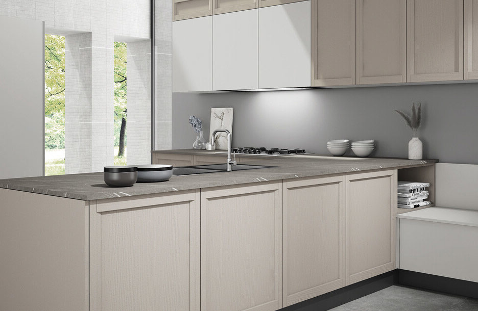 cucina-moderna-sanasi-opera-soft-legno-finitura-camoscio-lecce-brindisi 1