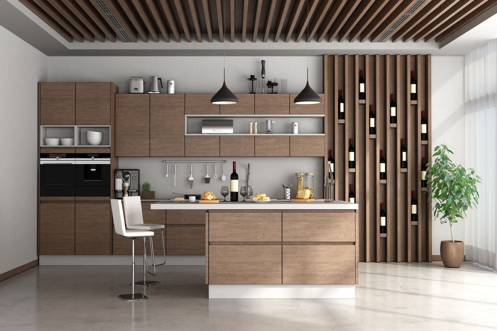 cucina con snack bar - arredamento - sanasi cucine - lecce