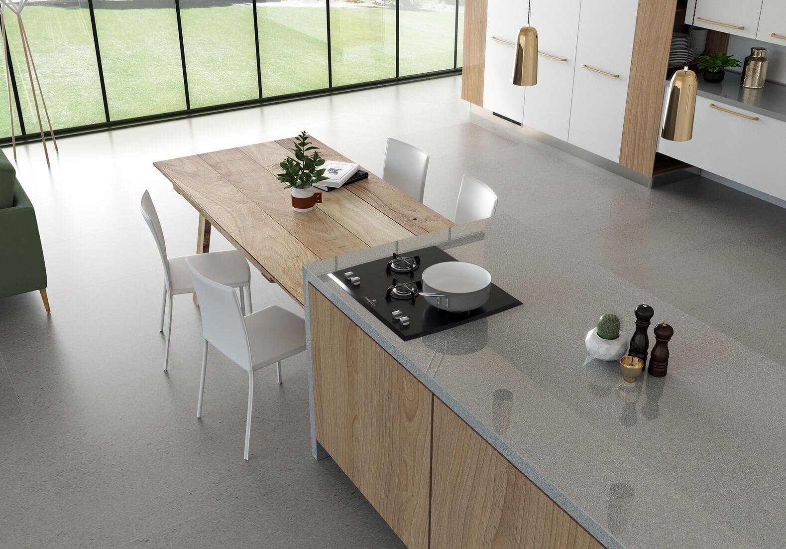piano di lavoro in cucina - dekton - sanasi cucine - brindisi - san pancrazio